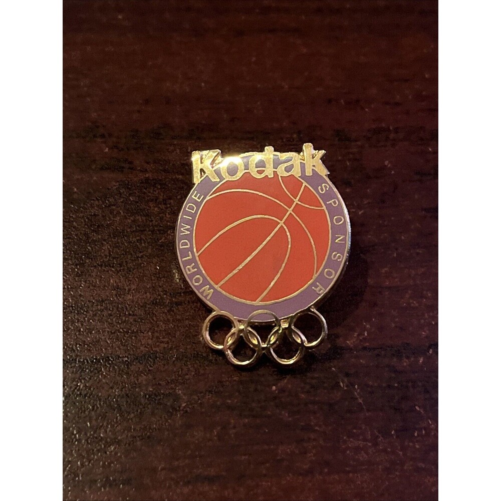Vintage Kodak Worldwide Sponsor‎ Basketball Olympics Lapel Hat Pin
